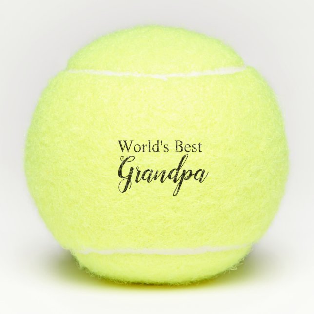 World's Best Grandpa Tennis Balls (Front)