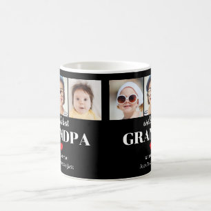 Worlds Best Grandpa We love you 3 Kids Photo Names Coffee Mug