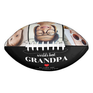 World's Best Grandpa We Love You 3 Photo Collage American Football