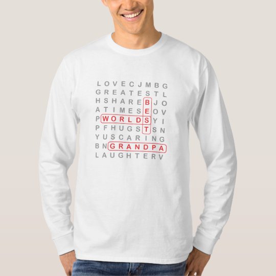 Worlds Best Grandpa Word Search T-Shirt