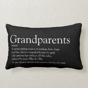 World's Best Grandparents Ever Definition Fun Lumbar Cushion