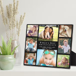 World's Best Grandparents Photo Collage Black Plaque<br><div class="desc">Give the world's best grandparents an elegant custom multi-photo collage plaque that they will treasure and enjoy for years. You can personalise with eight photos of grandchildren, children, other family members, pets, etc., personalise the expression "World's Best Grandparents" and add their grandchildren's names, all in modern white typography against a...</div>