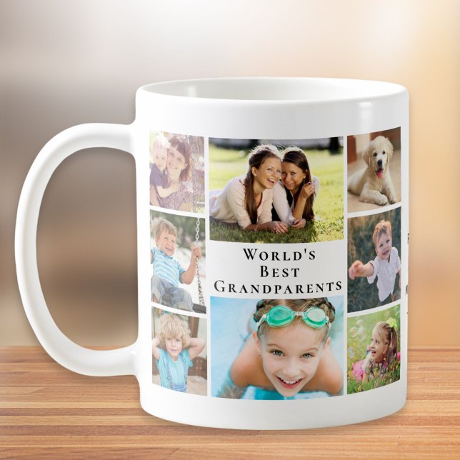 World's Best Grandparents Photo Collage Coffee Mug (Creator Uploaded)