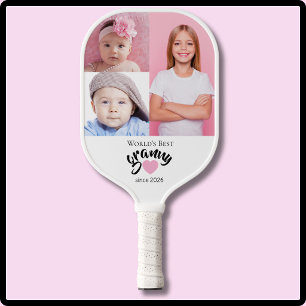 Worlds Best Granny Since Year 3 Photo Cute Pickleball Paddle