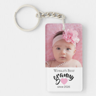 Worlds Best Granny Since Year Photo Cute Key Ring