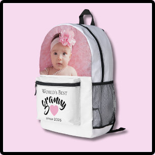 Worlds Best Granny Since Year Photo Cute  Printed Backpack
