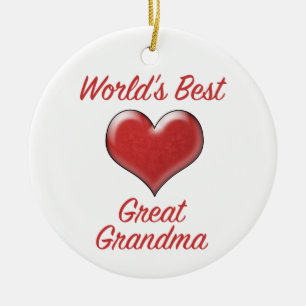 World's Best Great Grandma Ceramic Tree Decoration