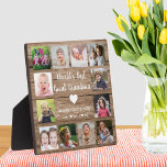 World's Best Great Grandma Grandkids 12 Photo   Plaque<br><div class="desc">Create your own photo collage  plaque  with 12 of your favourite pictures on a wood texture background .Personalise with grandkids photos . Makes a treasured keepsake gift for great grandma for Christmas birthday, mother's day, grandparents day, etc</div>