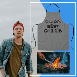 World's Best Grill Guy Quote Men's Long Apron