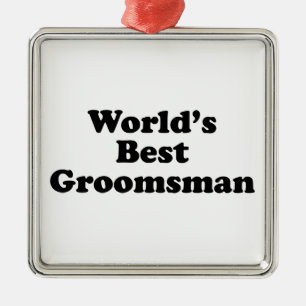 World's Best Groomsman Metal Tree Decoration