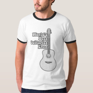 World's best guitarist ever. black and white T-Shirt