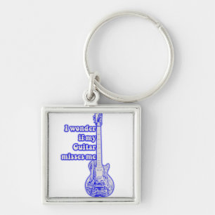 World's best guitarist ever. vintage blue key ring
