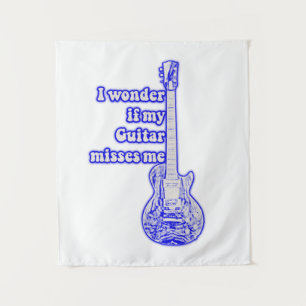 World's best guitarist ever. vintage blue tapestry