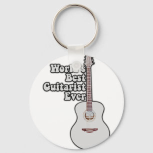 World's best guitarist ever. vintage colourful key ring