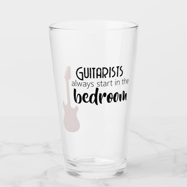 Worlds BEST Guitarist - Personalised Gifts Glass (Front)
