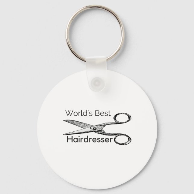 World's best hairdresser key ring (Front)