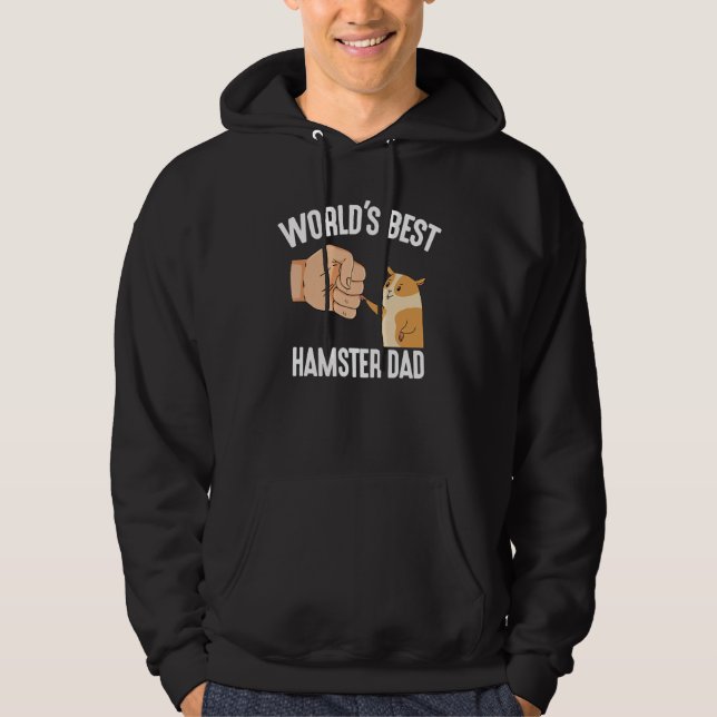 World's Best Hamster Dad Costume For Animal Lovers Hoodie (Front)