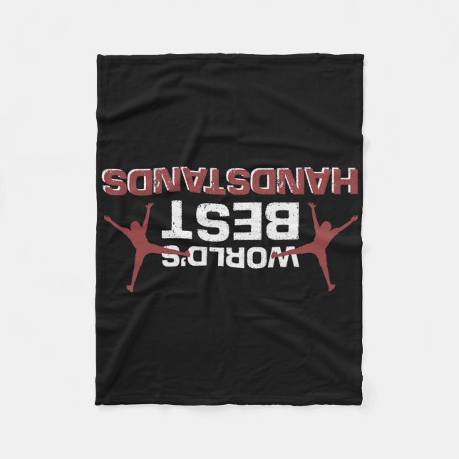 World's Best Handstands Gymnastics  Fleece Blanket (Front)