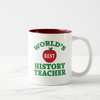 World's Best History Teacher Two-Tone Coffee Mug