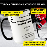 Worlds best hockey coach christmas gift funny