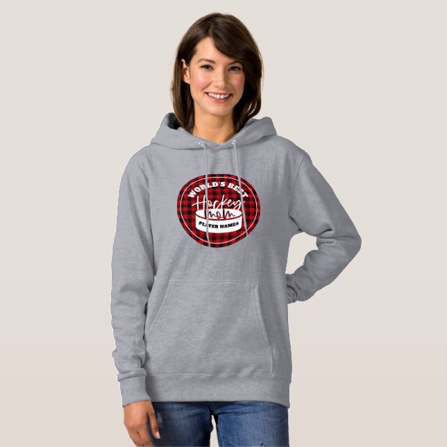World's Best Hockey Mum Hooded Sweatshirt (Front Full)