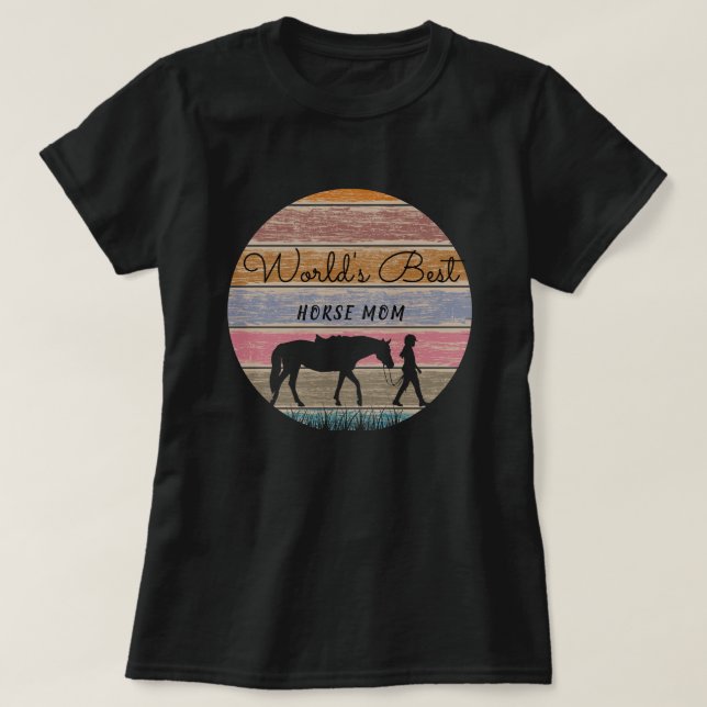 World's Best Horse Mum  T-Shirt (Design Front)