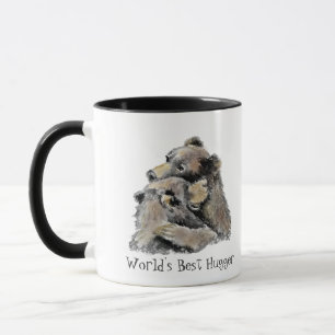 World's Best Hugger Fun Bear Hug Quote Mug