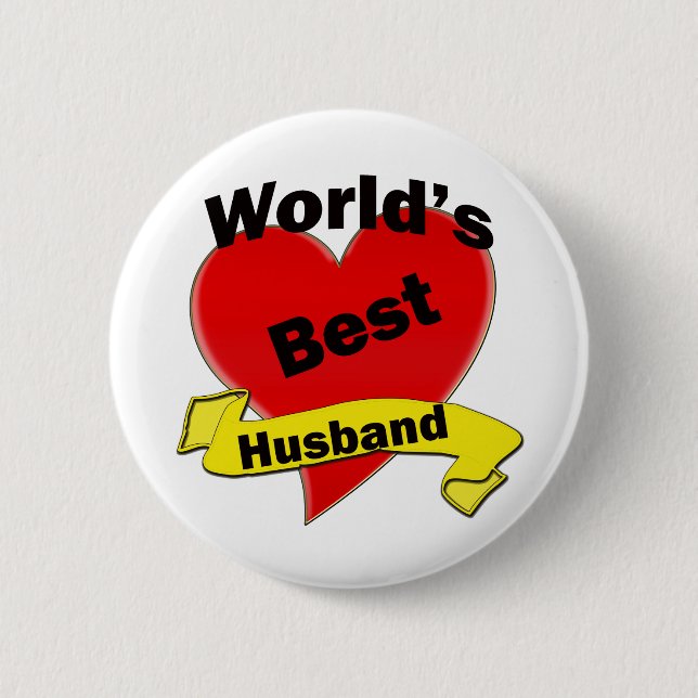 World's Best Husband 6 Cm Round Badge (Front)