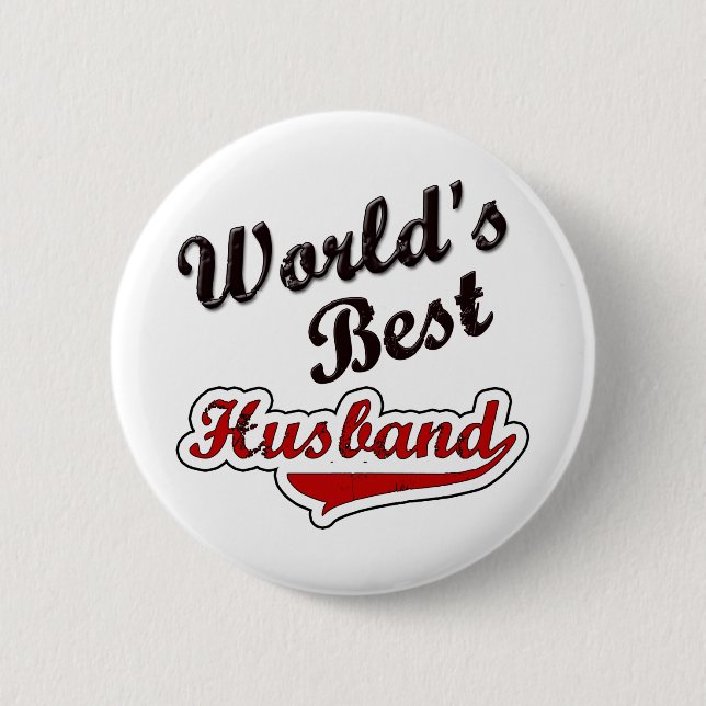World's Best Husband 6 Cm Round Badge (Front)