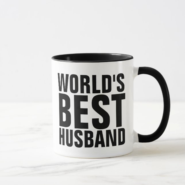 WORLD'S BEST HUSBAND COFFEE MUGS (Right)