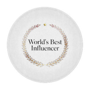 World's Best Influencer T-Shirt Funny Content Crea Cutting Board