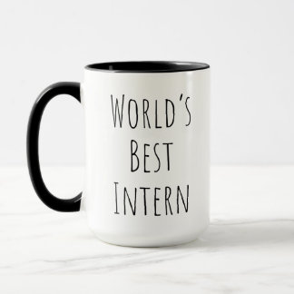 World's Best Intern Black Mug