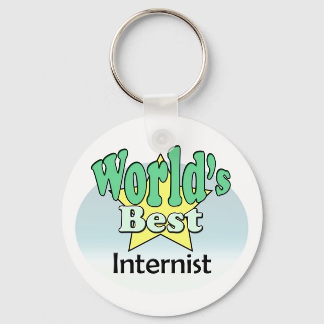 World's Best Internist Key Ring (Front)