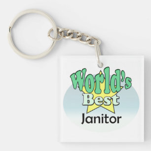 World's Best Janitor Key Ring