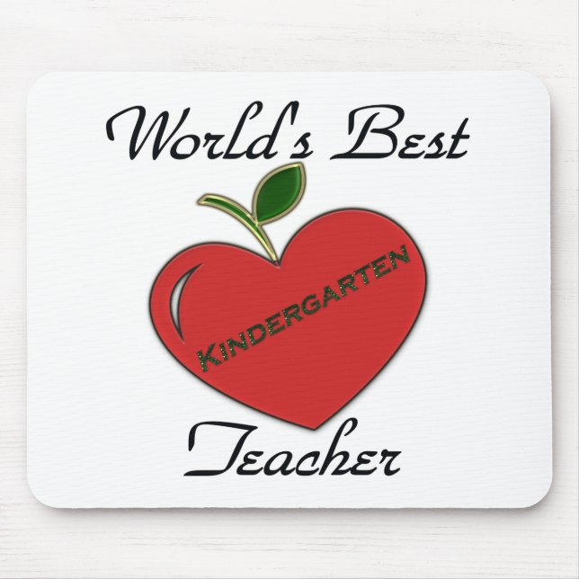 World's Best Kindergarten Teache Mouse Mat (Front)