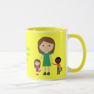 World's Best Kindergarten Teacher Cute Cartoon Mug