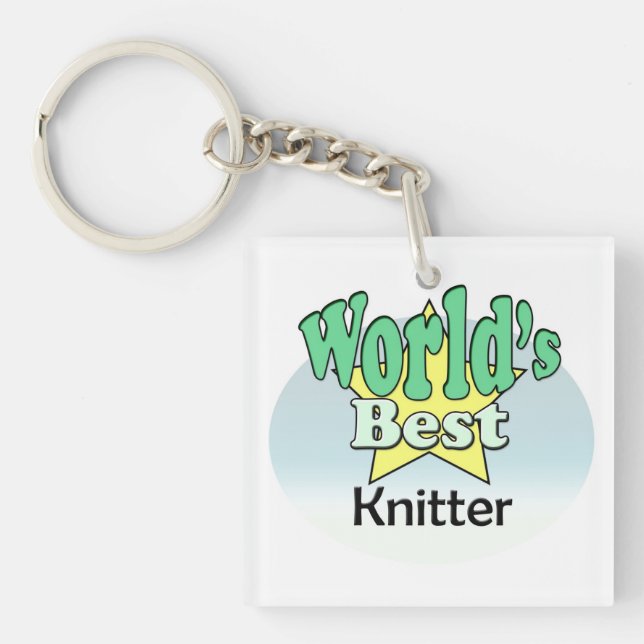 World's best Knitter Key Ring (Front)