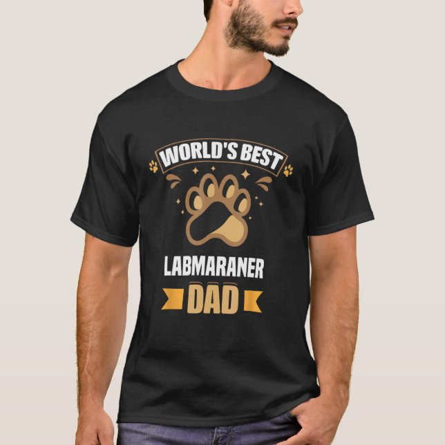 World's Best Labmaraner Dad Mixed Breed Dog Owner T-Shirt (Front)