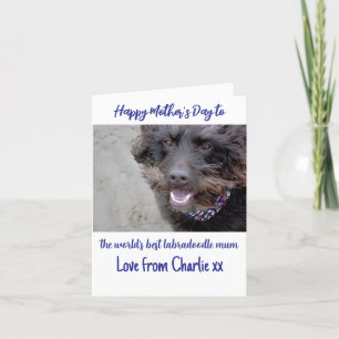 World's best labradoodle mum mother's day card