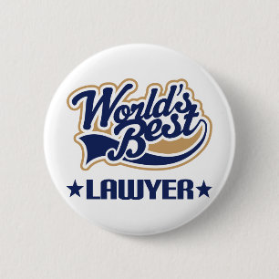Worlds Best Lawyer 6 Cm Round Badge