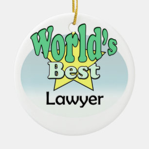 World's best Lawyer Ceramic Tree Decoration