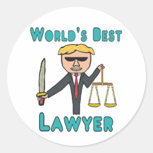 World's Best Lawyer Classic Round Sticker