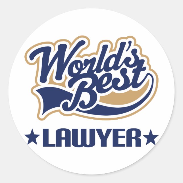Worlds Best Lawyer Classic Round Sticker (Front)