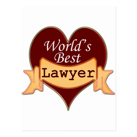 World's Best Lawyer Postcard