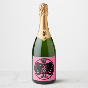 World's Best Like A Mother Sparkling Wine Label