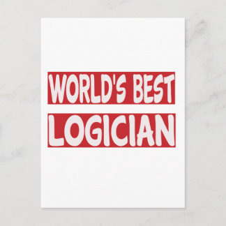World's Best Logician. Postcard
