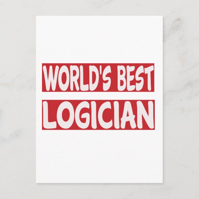 World's Best Logician. Postcard (Front)