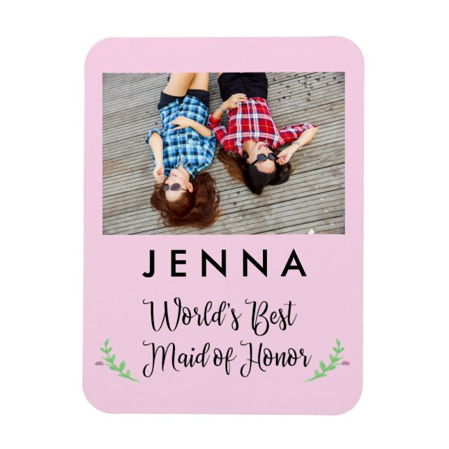 World's Best Maid of Honour Custom Photo Magnet (Vertical)