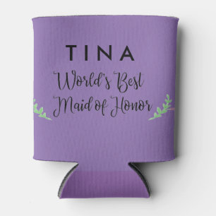World's Best Maid of Honour Personalised Can Cooler