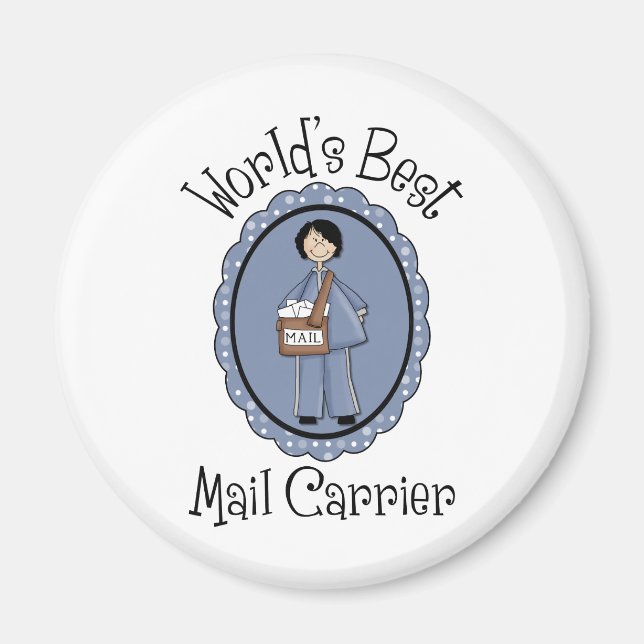 World's Best Mail Carrier Female Gifts and Tees Magnet (Front)